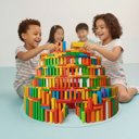 TOOBIL 120-Piece Wooden Domino Game Set – Classic Colorful Block Fun for Kids & Family